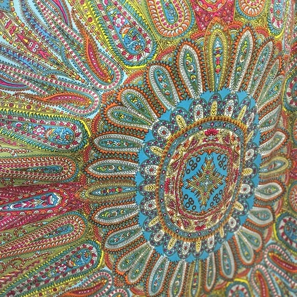 Blue Multicolor Halter Maxi Dress Paisley Boho OS - Picture 7 of 7